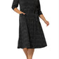 Leota Women's Updated Belt Eliza Dress Black Size 3X