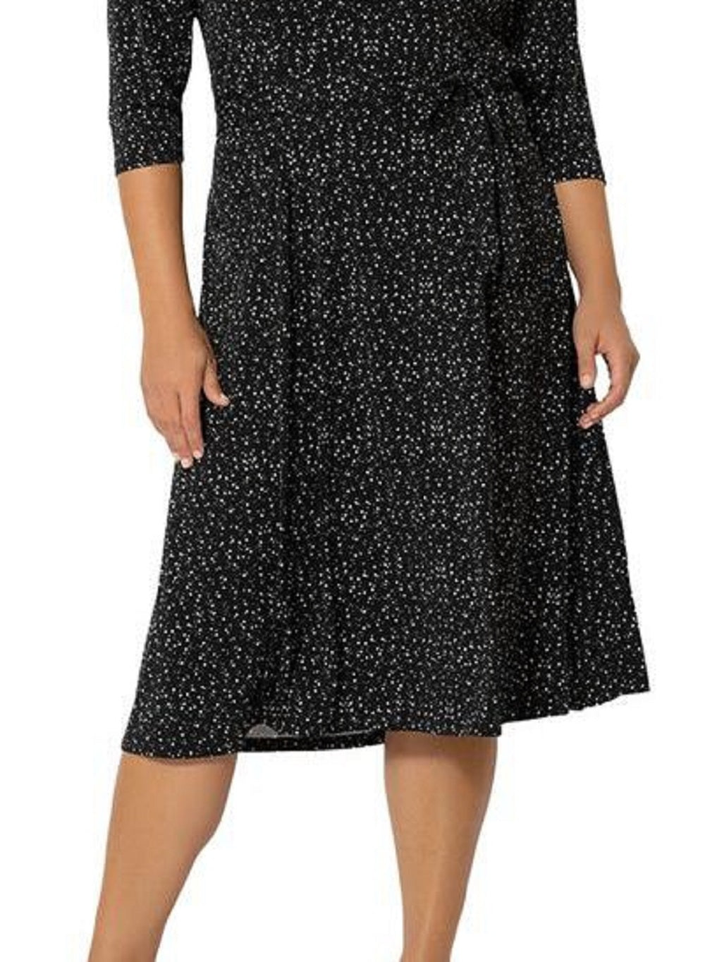 Leota Women's Updated Belt Eliza Dress Black Size 3X