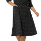 Leota Women's Updated Belt Eliza Dress Black Size 3X