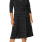 Leota Women's Updated Belt Eliza Dress Black Size 3X
