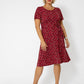 Leota Women's Brittany Print Fit & Flare Jersey MIDI Dress Purple
