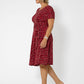 Leota Women's Brittany Print Fit & Flare Jersey MIDI Dress Purple