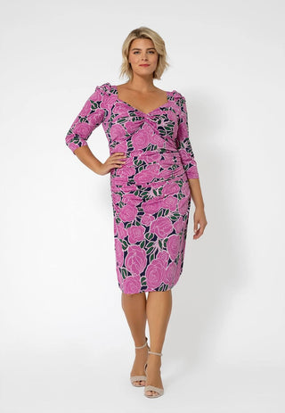 Leota Women's Marielle Floral Print Dress Purple