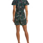 Leota Women's Sweetheart Flutter Romper Green Size Small
