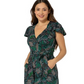 Leota Women's Sweetheart Flutter Romper Green Size Small