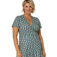 Leota Women's Plus Amiya Midi Perfect Wrap Dress Blue Size 2X