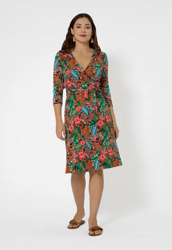 Leota Women's 3/4 Sleeve Perfect Wrap Dress