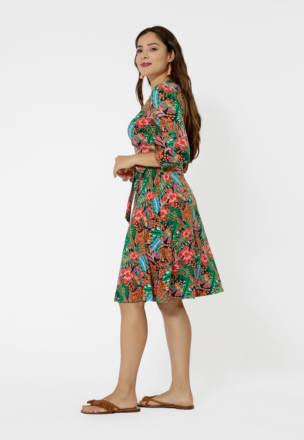 Leota Women's 3/4 Sleeve Perfect Wrap Dress