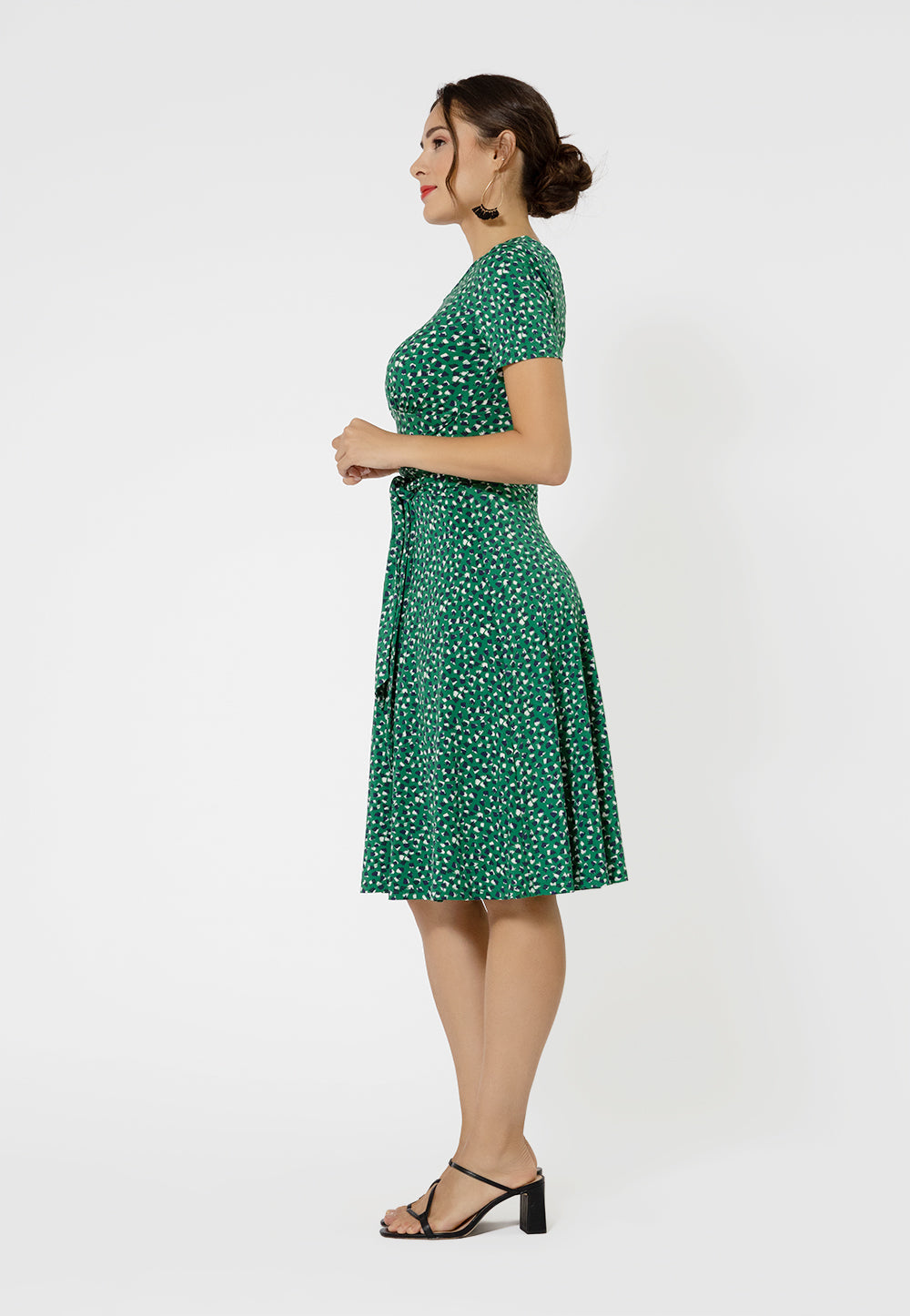 Leota Women's Short Sleeve Brittany Jersey Dress Green