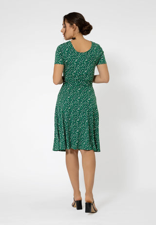 Leota Women's Short Sleeve Brittany Jersey Dress Green
