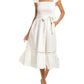Leota Belted Poplin Midi Dress White Size Small