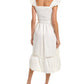 Leota Belted Poplin Midi Dress White Size Small