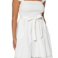 Leota Belted Poplin Midi Dress White Size Small