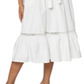 Leota Belted Poplin Midi Dress White Size Small