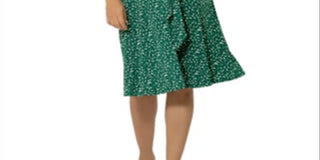 Leota Brittany Ruched Belted Dress Green Size Small