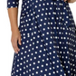 Leota Women's Eliza Belted Dress Blue Size 3X