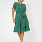 Leota Women's Short Sleeve Brittany Jersey Dress (Curve) Green