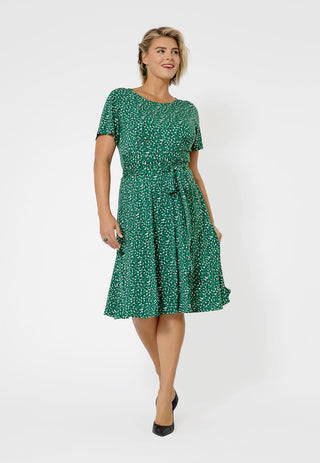 Leota Women's Short Sleeve Brittany Jersey Dress (Curve) Green