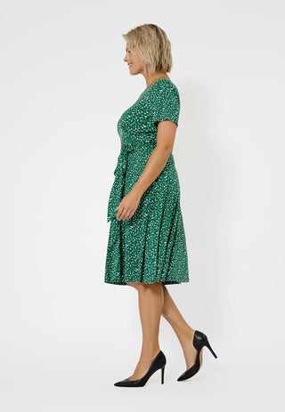Leota Women's Short Sleeve Brittany Jersey Dress (Curve) Green