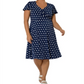 Leota Plus Leota Plus Floral Print Dress Blue Size 1X