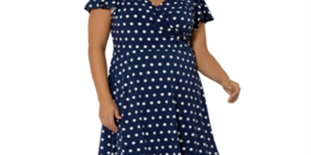 Leota Plus Leota Plus Floral Print Dress Blue Size 1X