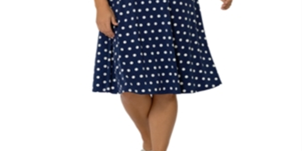 Leota Plus Leota Plus Floral Print Dress Blue Size 1X
