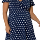 Leota Women's Floral Print Dress Blue Size 2X