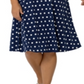 Leota Women's Floral Print Dress Blue Size 2X