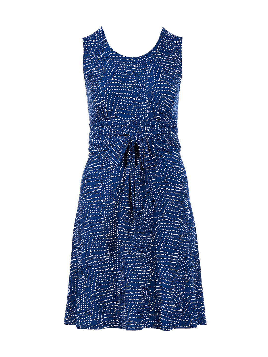 Leota Women's Sleeveless Brittany Fit And Flare Dress Blue Size Small