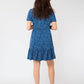 Leota Chelsea Faux Wrap Dress Blue Size Small