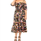 Leota Kelly Lips Print Midi Dress Multi Black Size Small