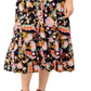 Leota Kelly Lips Print Midi Dress Multi Black Size Small