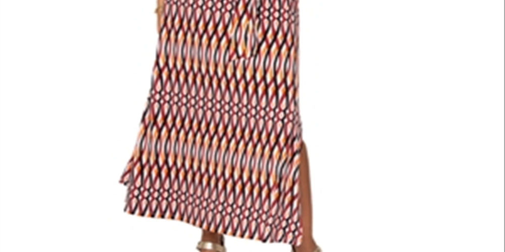 Leota Faux Wrap Maxi Dress Red Size Small