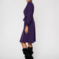 Leota Women's Perfect Wrap Blouson Sleeve Dress Purple Size Small