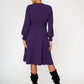 Leota Women's Perfect Wrap Blouson Sleeve Dress Purple Size X-Large