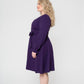 Leota Women's Perfect Wrap Blouson Sleeve Dress Purple Size 2X