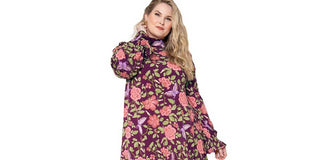 Leota Women's Bianca Puff Sleeve Flowy Dress (Curve)