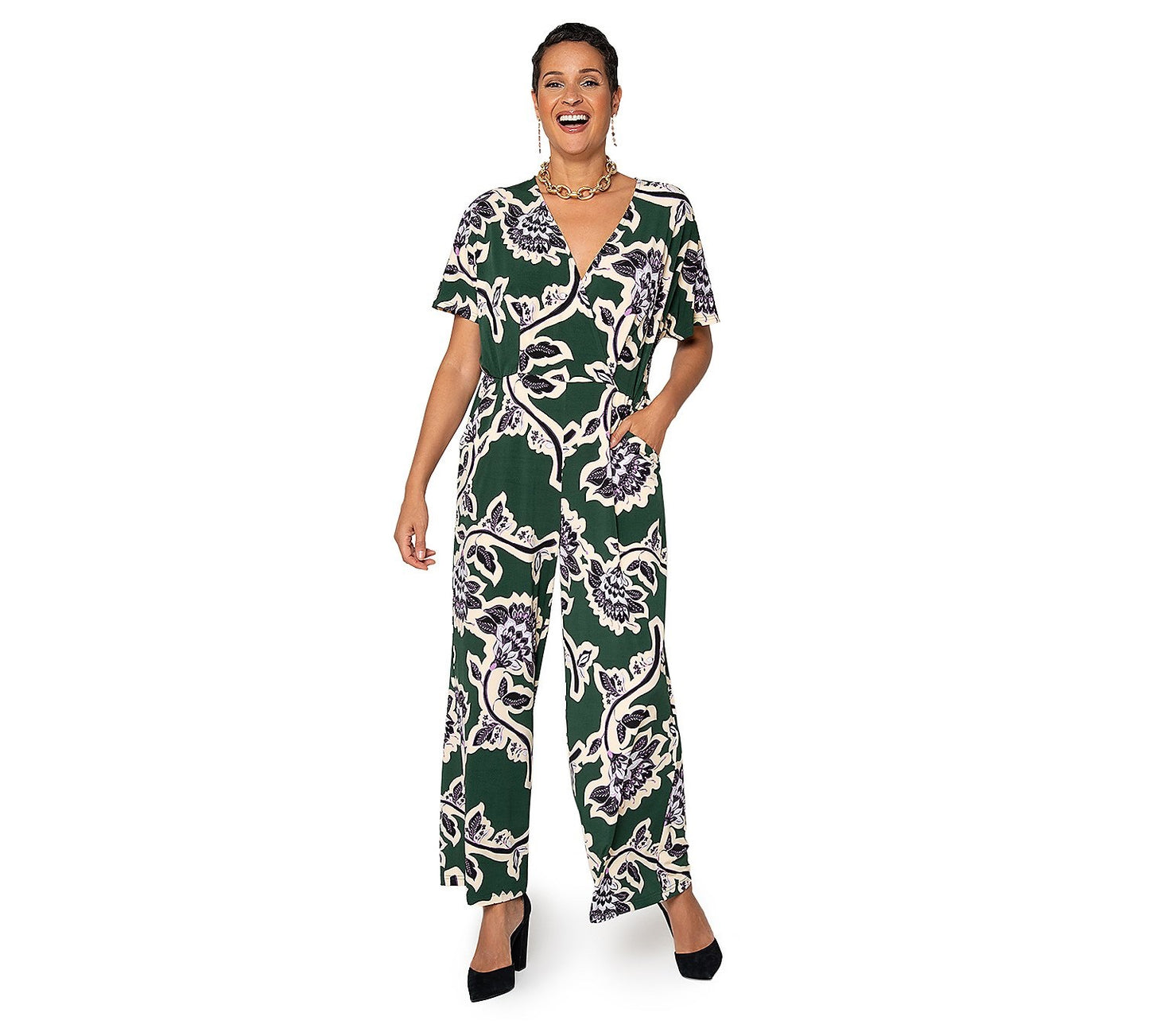 Leota Women's Ruby Jumpsuit Green Size Small
