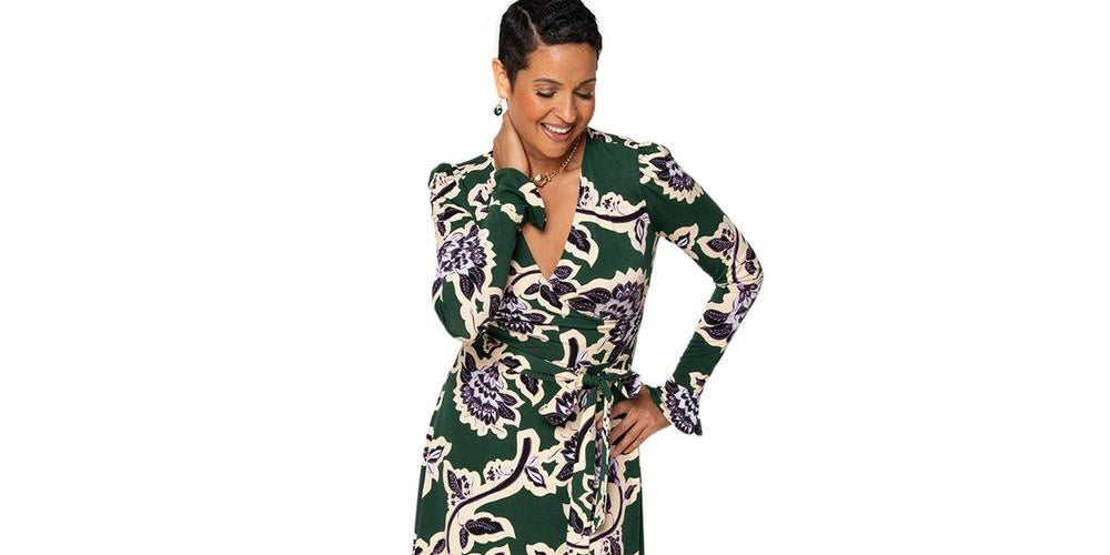 Leota Women's Rosalia Dress Green Size Small