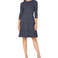 Leota Women's Katherine Knit Jacquard Dress Black Size Small