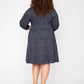 Leota Women's Katherine Knit Jacquard Dress Blue Size 1X