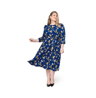 Leota Women's Iman Dress Blue Size 3X