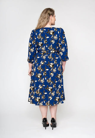 Leota Women's Iman Dress Blue Size 3X