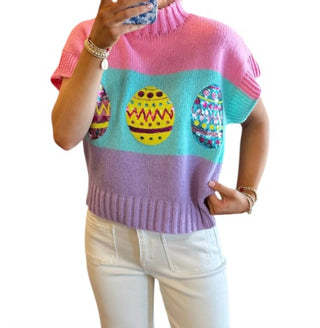 Bibi - Easter Egg Sequin Top