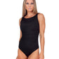 Instantfigure Women's High Neck One Piece Swimsuit Black Size 14