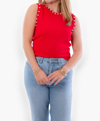 Entro - Liz Pearl Trim Knit Tank