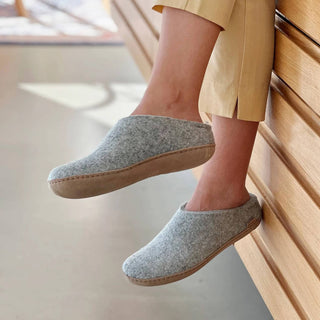 Glerups - Unisex Slip-on With Leather Sole Slippers