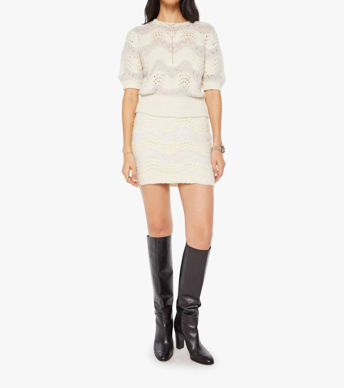 Mother - Powder Puff Short Sleeve Sweater