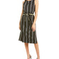 Vince Camuto - Striped Side Slits Midi Dress