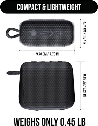 Raycon Everyday Speaker with Microphone IP67 Dustproof and Waterproof TWS Multilink Bluetooth 5.0 Portable Outdoor Wireless Speaker for Home, Outdoors, Travel (Carbon Black)